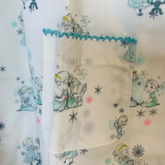 Disney Animators Collection Girls Frozen Pajama Set 7/8 NEW Top Bottom Cartoon - Picture 10 of 16